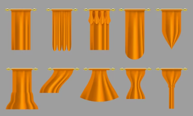 Gold curtain rods