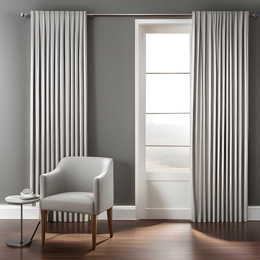 Silver curtain rods
