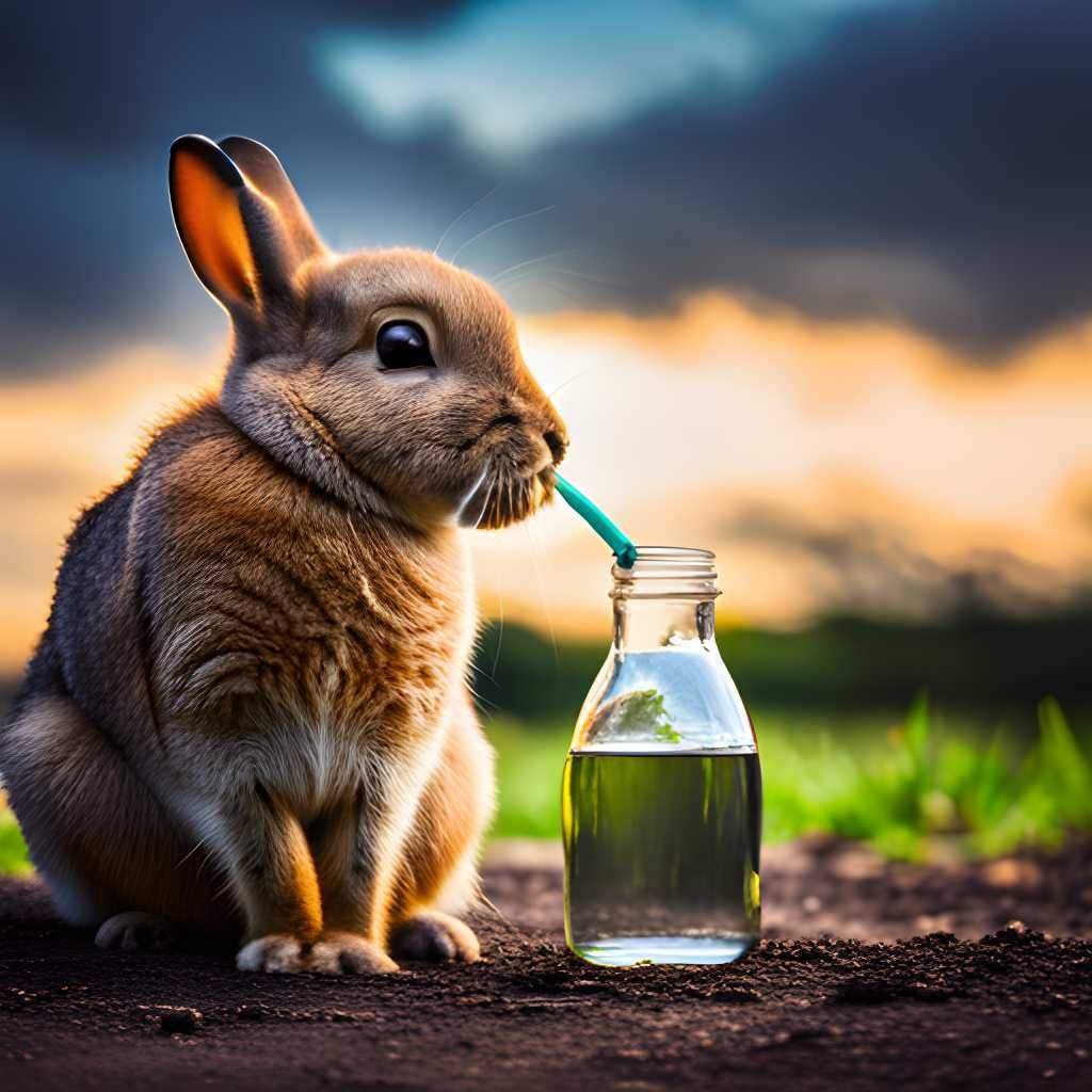 Rabbit water bottle